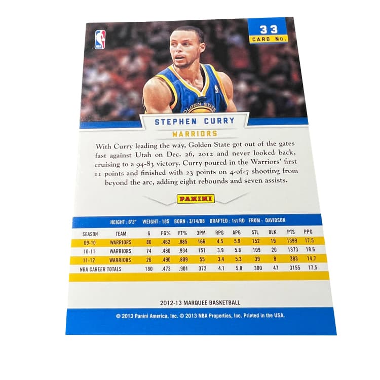 Коллекционные карточки PANINI Golden State Warriors Stephen Curry Silver Refractor Premium Star Card Rare Sports Card Single - изображение 2