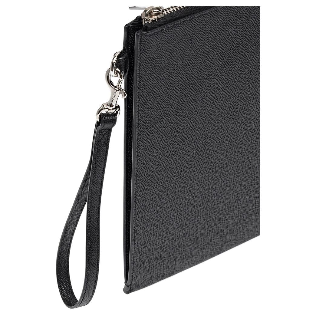 Сумка Saint Laurent YSL Black Leather Clutch - изображение 6