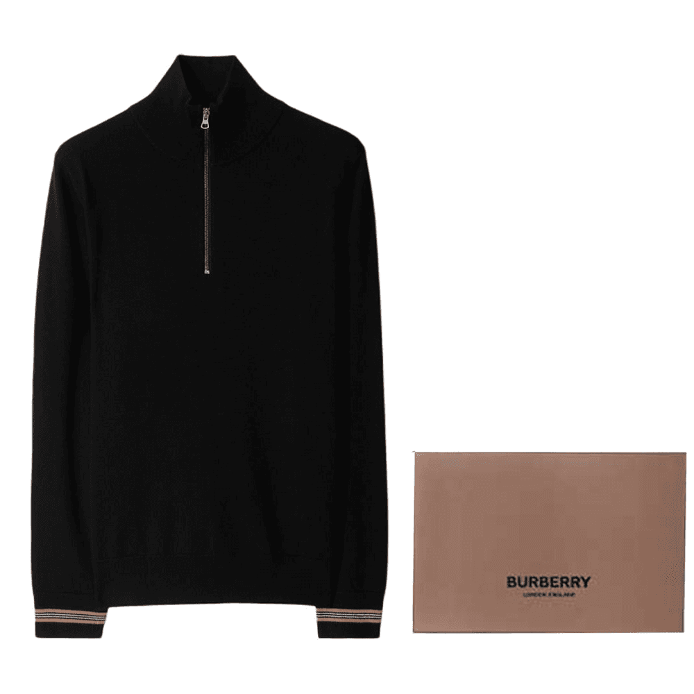 Кофта Burberry Черные Мужские Свитера - изображение 9