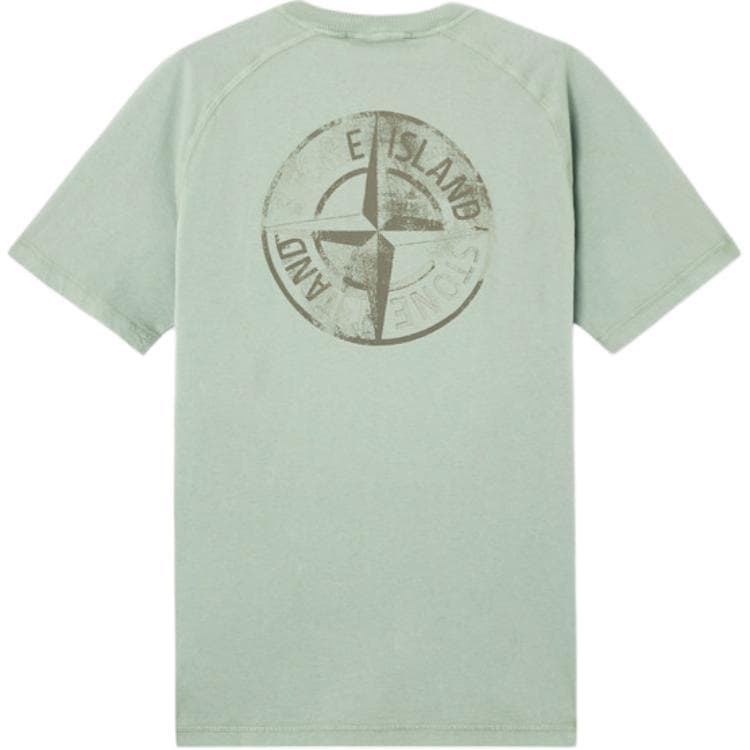 Футболка STONE ISLAND Рубашка T Мужская Шалфейно-Зеленая - изображение 2