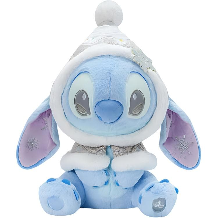 Мягкая игрушка Disney Stitch 2024 Зимняя Мультяшная Кукла Мягкая Игрушка 33 см Длина Тела Шанхайский Дисней - изображение 1