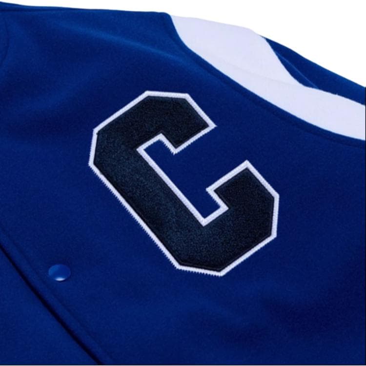 Бомбер Converse LUXE VARSITY JACKET Бейсбольная куртка Длинный рукав Мужской Синий - изображение 5