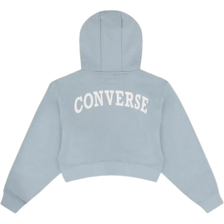 Худи Converse С капюшоном модный универсальный длинный рукав укороченный Толстовка женский синий - изображение 2