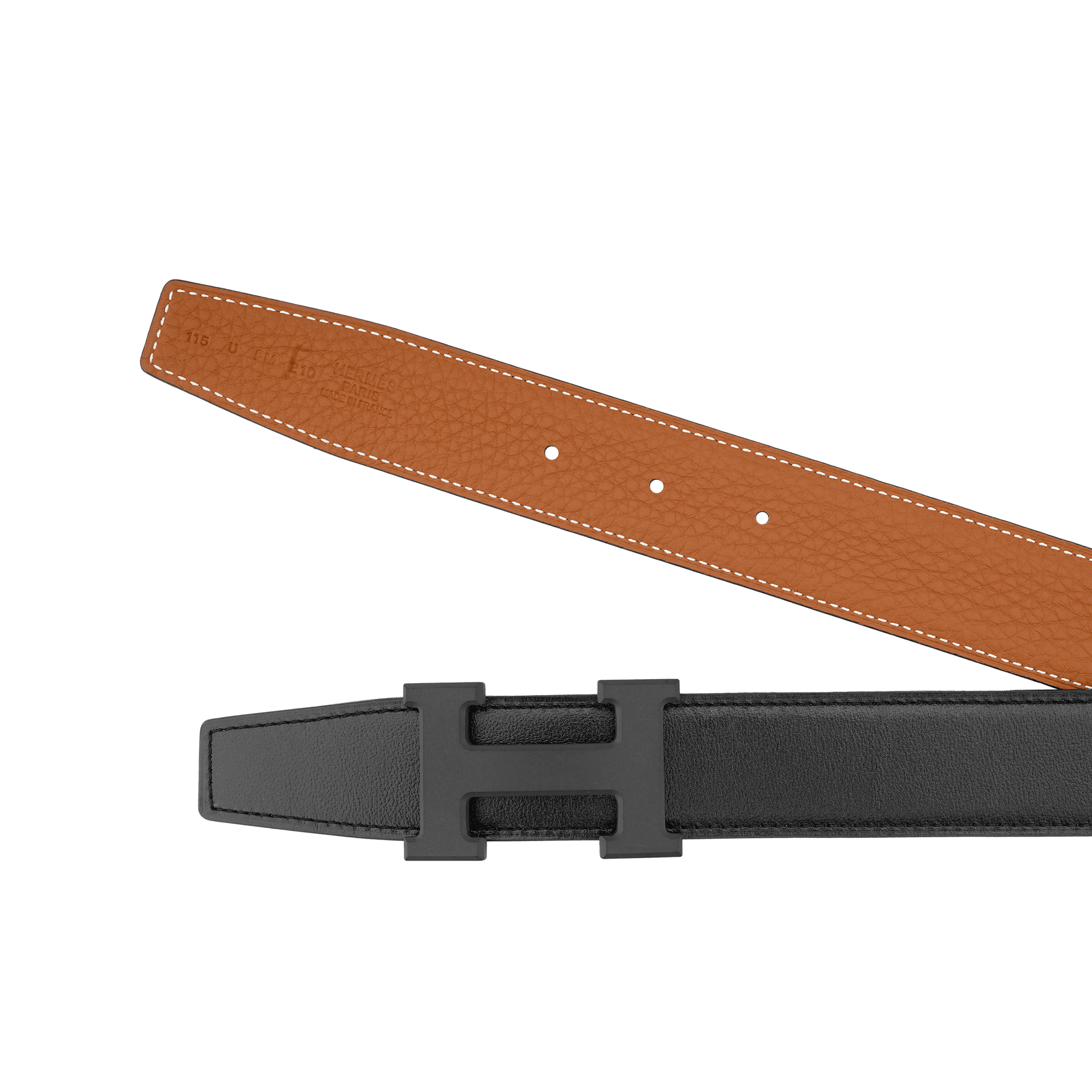 Ремень Hermes Togo Reversible Belt Black Gold 3.2cm - изображение 6