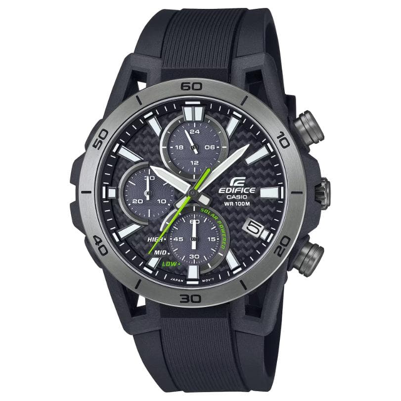 Часы Casio Солнечный кварцевый механизм смола шнуровка мужские часы черный циферблат - изображение 1