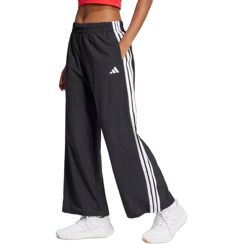 Штаны Adidas Essentials Вязаные Тренировочные Штаны Женские Черный Белый - изображение 2
