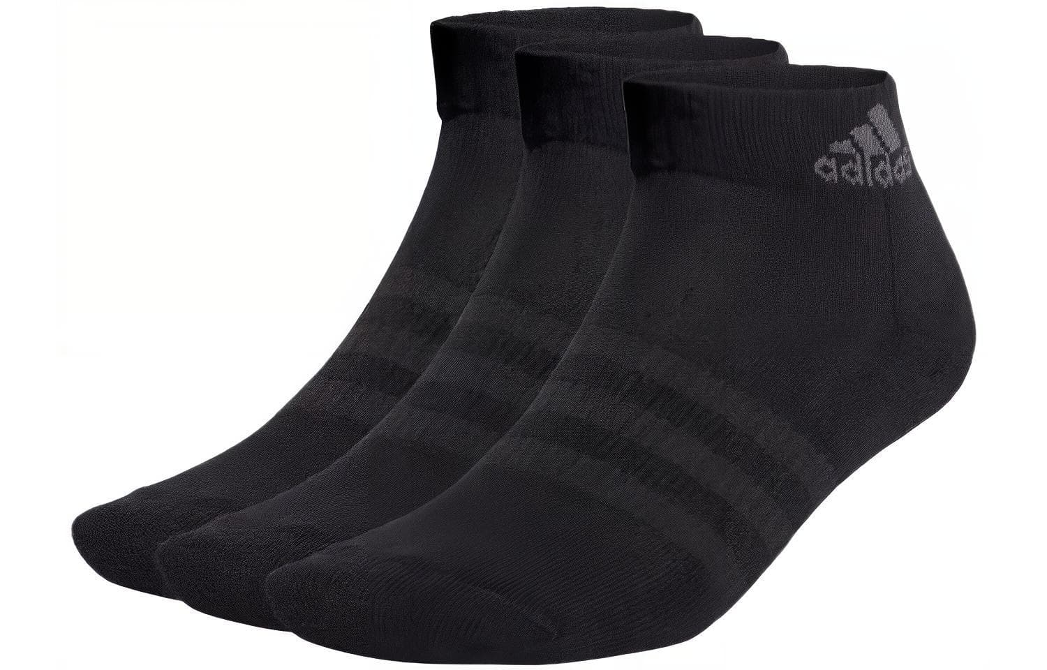 Adidas Низкие носки унисекс 3 упаковки черные - изображение 1