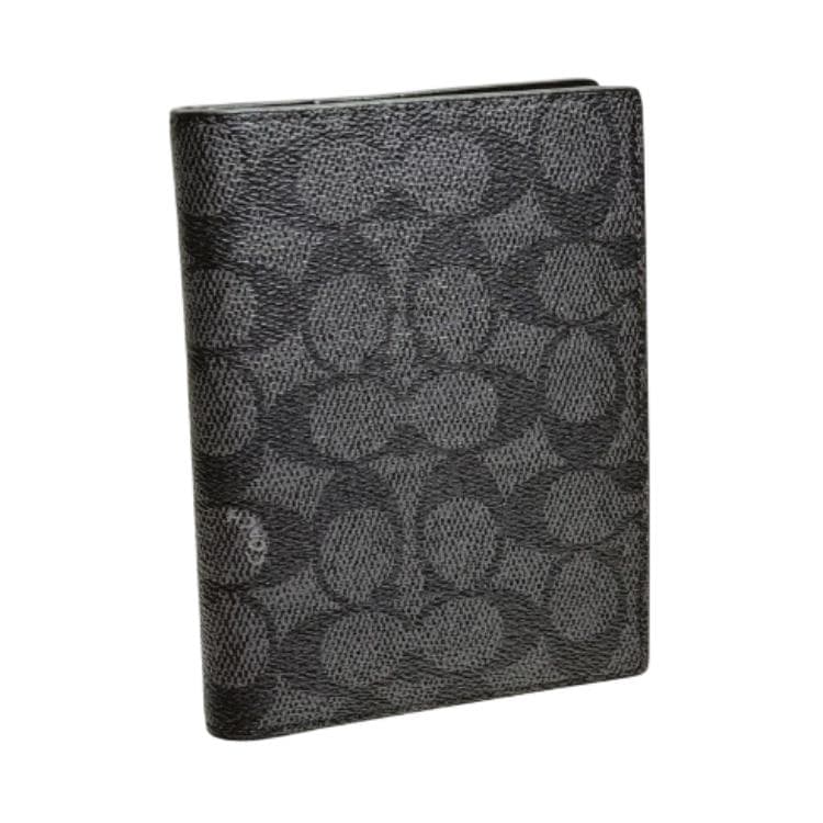 Картхолдер Coach Passport Case Покрытый холст Картхолдер Унисекс Черный - изображение 2