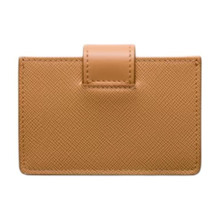 Картхолдер Prada Saffiano Телячья кожа Держатель для карт Женский Хаки — фото 2