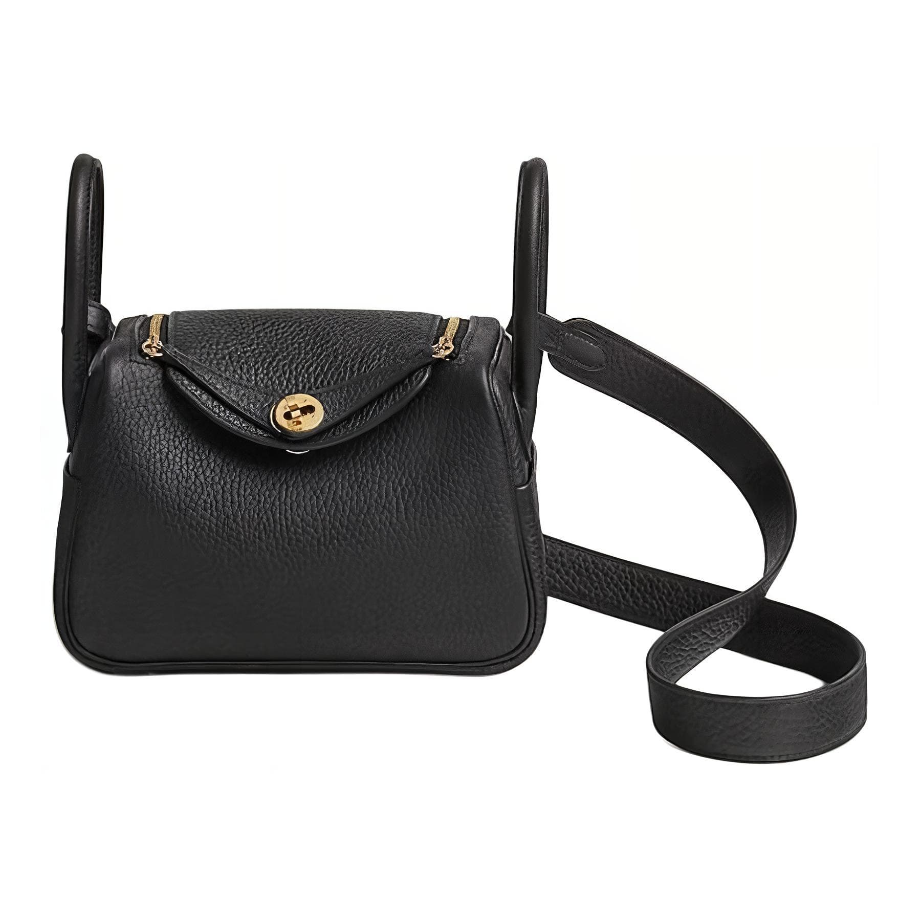 Сумка через плечо HERMES Lindy II mini Clemence 89 Noir - изображение 5