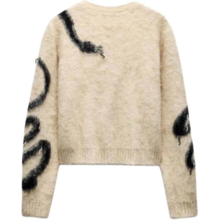 Кофта ZARA SS25 Трикотаж Женский Бежевый - изображение 2