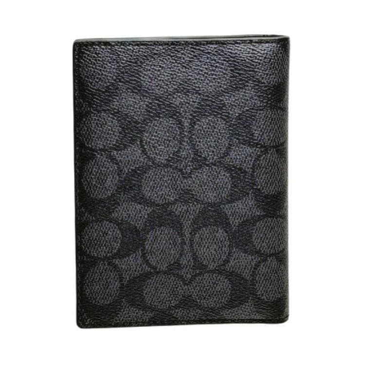 Картхолдер Coach Passport Case Покрытый холст Картхолдер Унисекс Черный - изображение 3