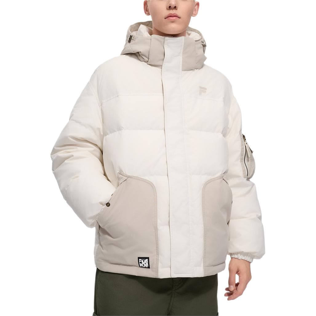 Зимняя куртка FILA FUSION Рабочая одежда Пуховик Мужской Облачный Белый - изображение 3