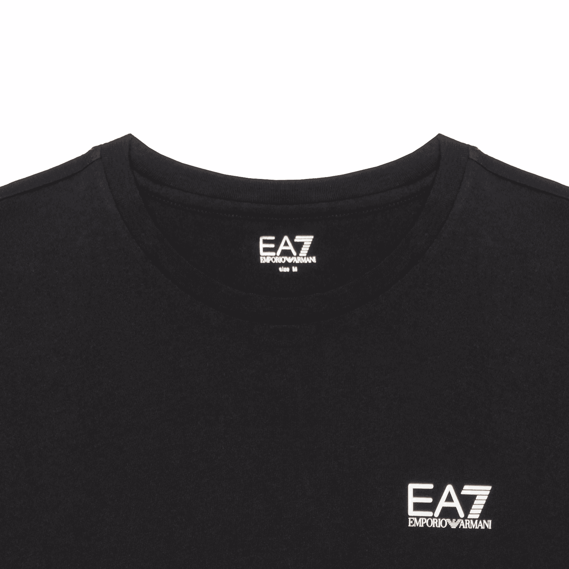 Футболка Emporio Armani EA7 Letter Print T-Shirt Black - изображение 5
