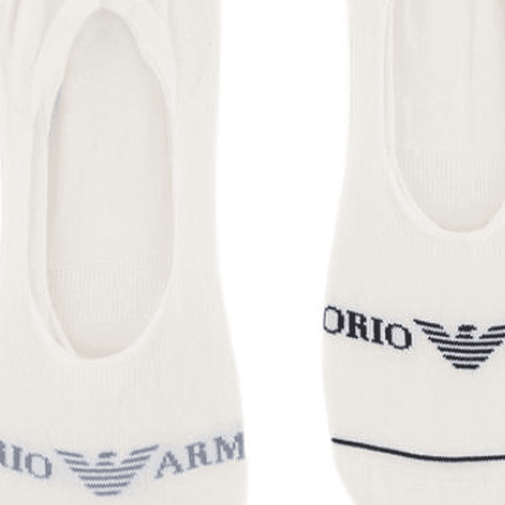 EMPORIO ARMANI SS25 Носки без видимого края Мужские 3 упаковки Белые - изображение 4
