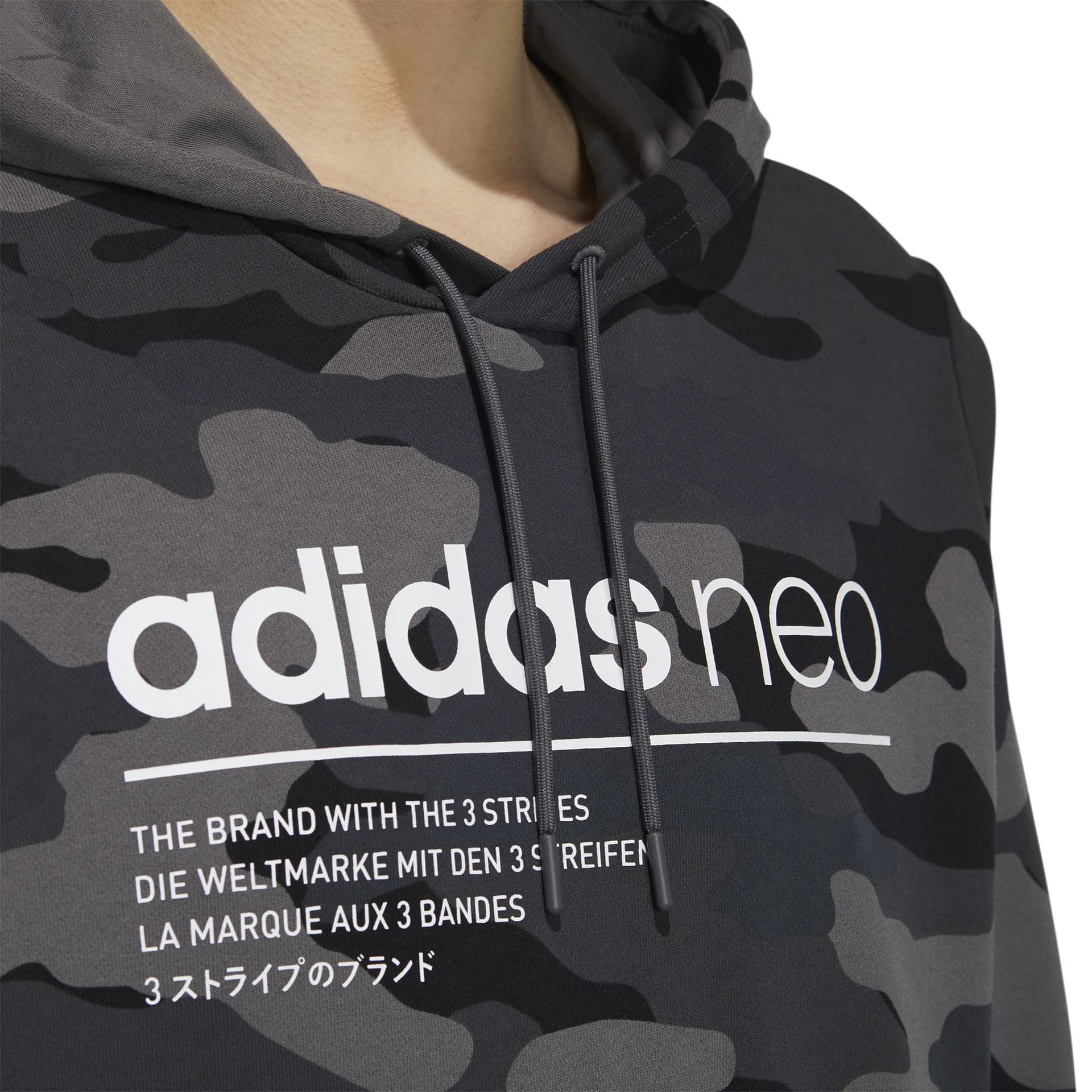 Худи adidas neo M Sw Camo Hdy Logo - изображение 2