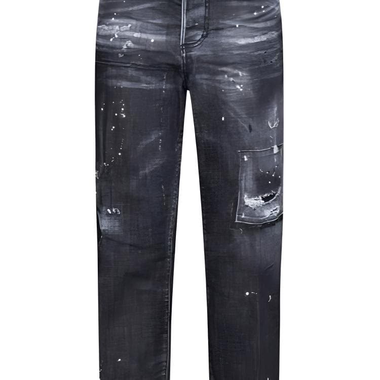 Джинсы DSQUARED 2 Черные Женские Джинсы - изображение 5