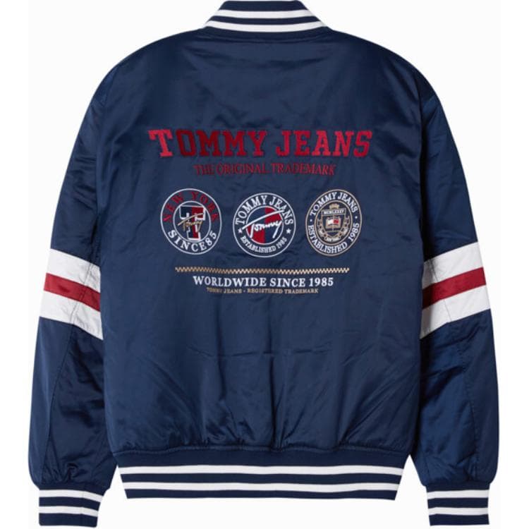 Бомбер Tommy Hilfiger Бейсбольная куртка Мужская Темно-синяя - изображение 3
