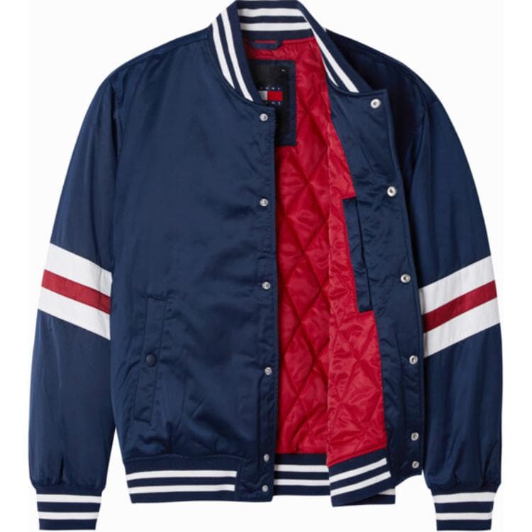 Бомбер Tommy Hilfiger Бейсбольная куртка Мужская Темно-синяя - изображение 2