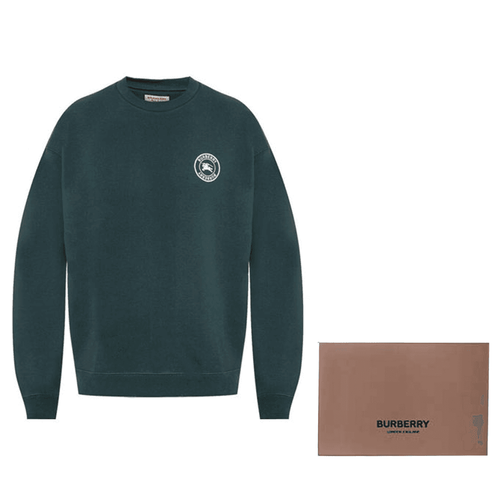Кофта Burberry FW22 Logo Crewneck Sweatshirt Green - изображение 5