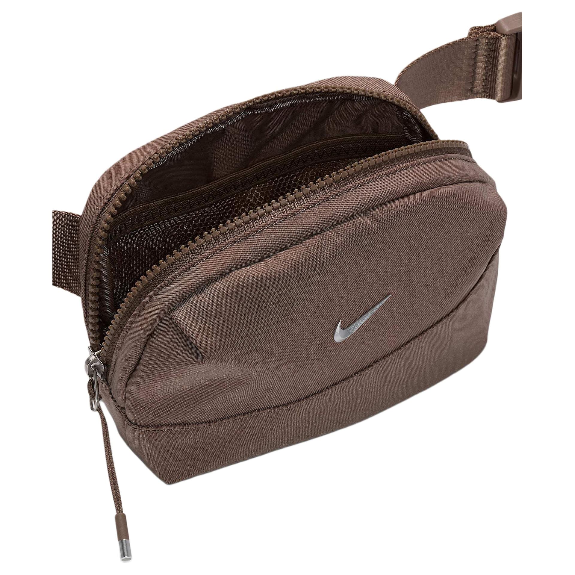 Поясная сумка Nike Aura Нейлоновая поясная сумка (бандана) Стандартная (стандартная) Унисекс Норковая коричневая и матовая серебряная - изображение 5