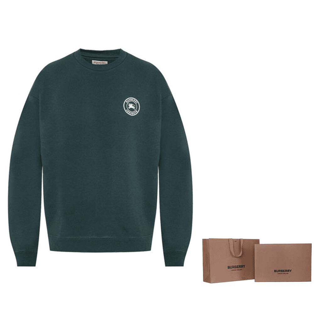 Кофта Burberry FW22 Logo Crewneck Sweatshirt Green - изображение 6