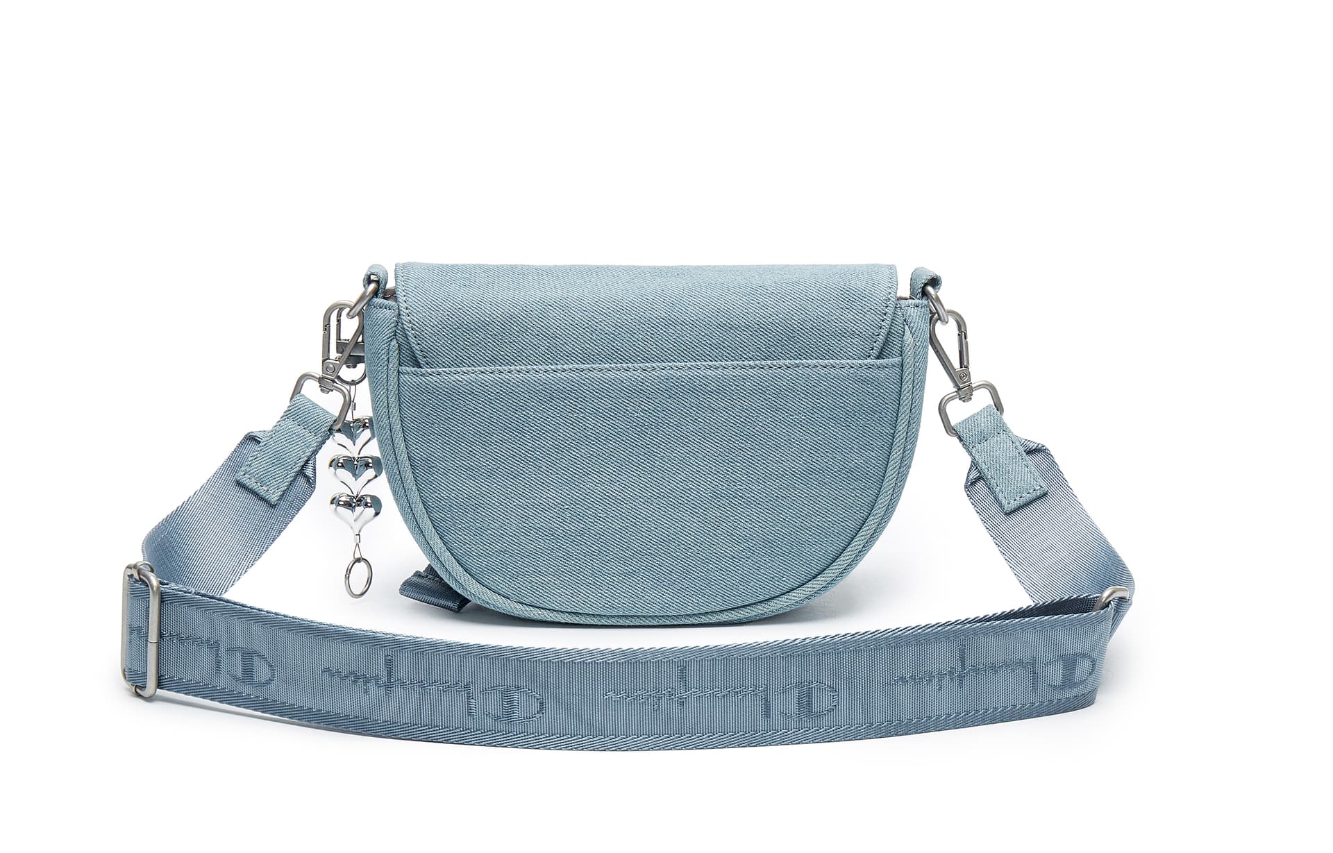 Сумка через плечо Champion Saddle Bag Ткань Сумка через плечо Женская Светло-Синий Деним Очистка Розовый - изображение 5