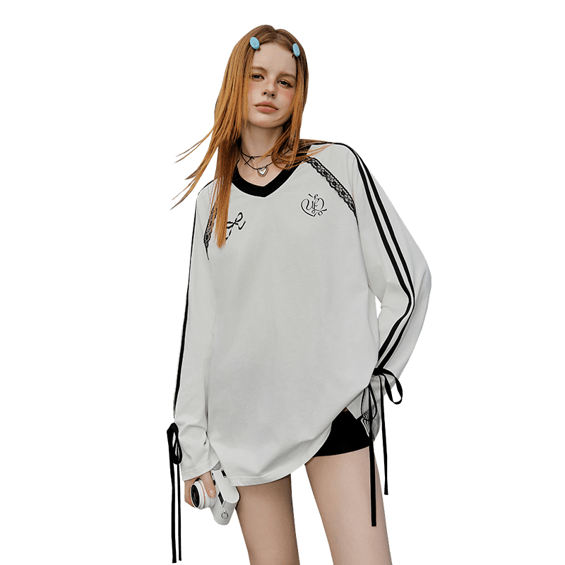 Кофта UNIFREE V-Neck Long Sleeve T-Shirt - изображение 4