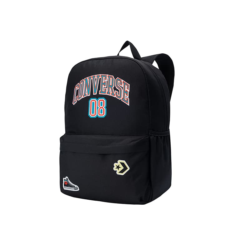 Рюкзак Converse 18L Повседневный классический логотип Полиэстер Рюкзак Средний Глубокий черный - изображение 2
