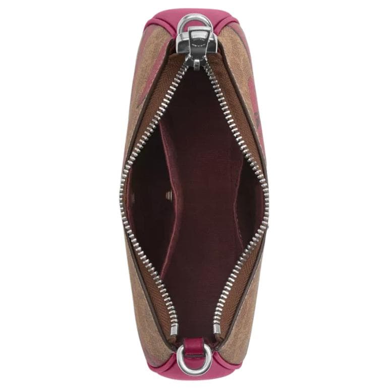 Мини-сумка COACH Teri Покрытие Холст Сумка через плечо Сумка на плечо Маленькая Женская Коричневая - изображение 3