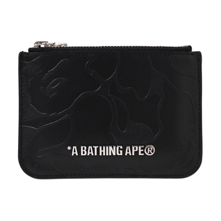 Портмоне A BATHING APE Кошелек из коровьей кожи стандартный (стандартный) унисекс черный - изображение 1
