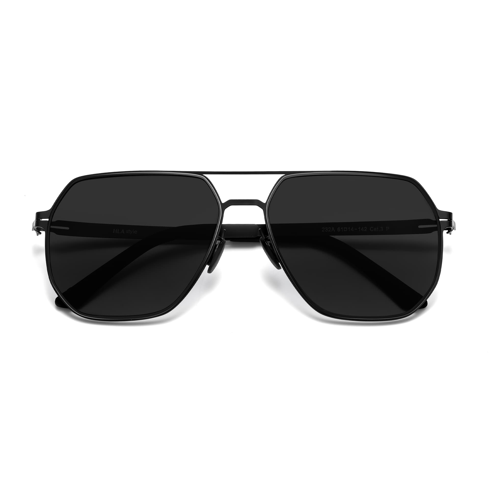 Солнцезащитные очки HLA Нержавеющая сталь Aviator Солнцезащитные очки Мужские - изображение 4
