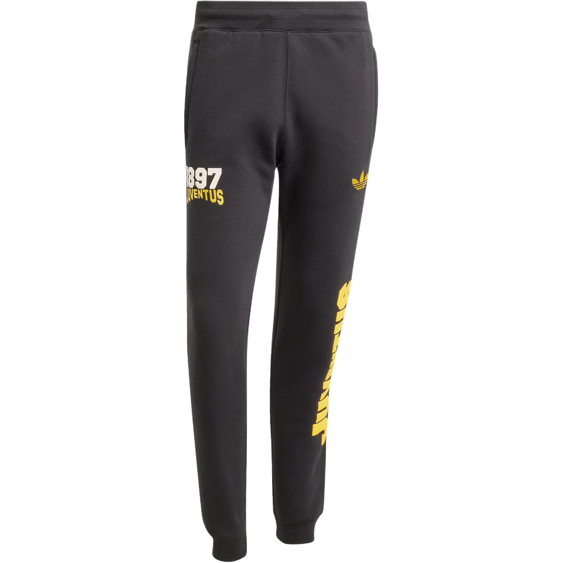 Штаны Adidas Originals JuventusVRCT Вязаные тренировочные брюки мужские черные ярко-золотые - изображение 1