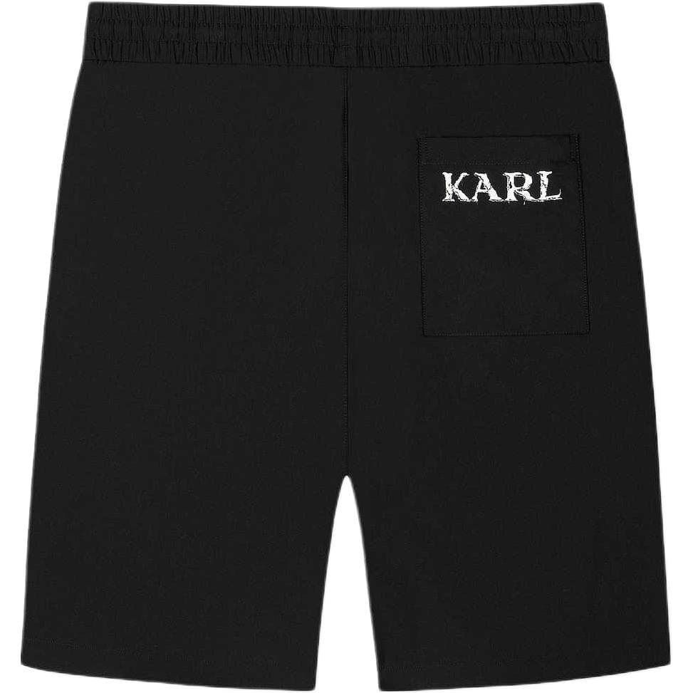 Шорты KARL LAGERFELD Однотонный Без Эластичности Повседневные Шорты Мужской Черный - изображение 2