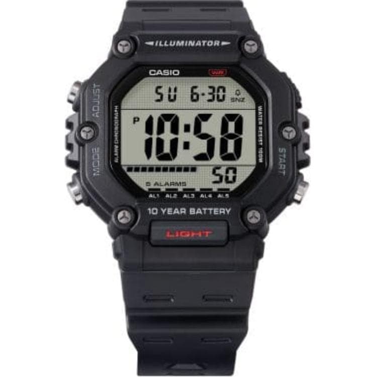 Часы CASIO DIGITAL Квадратный циферблат Маленький блок 100м Водонепроницаемые кварцевые часы Унисекс Серый циферблат - изображение 2