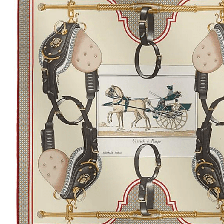 Платок HERMES Шарфы из шелка тутового дерева Женские Ванильный Угольный Серый - изображение 2