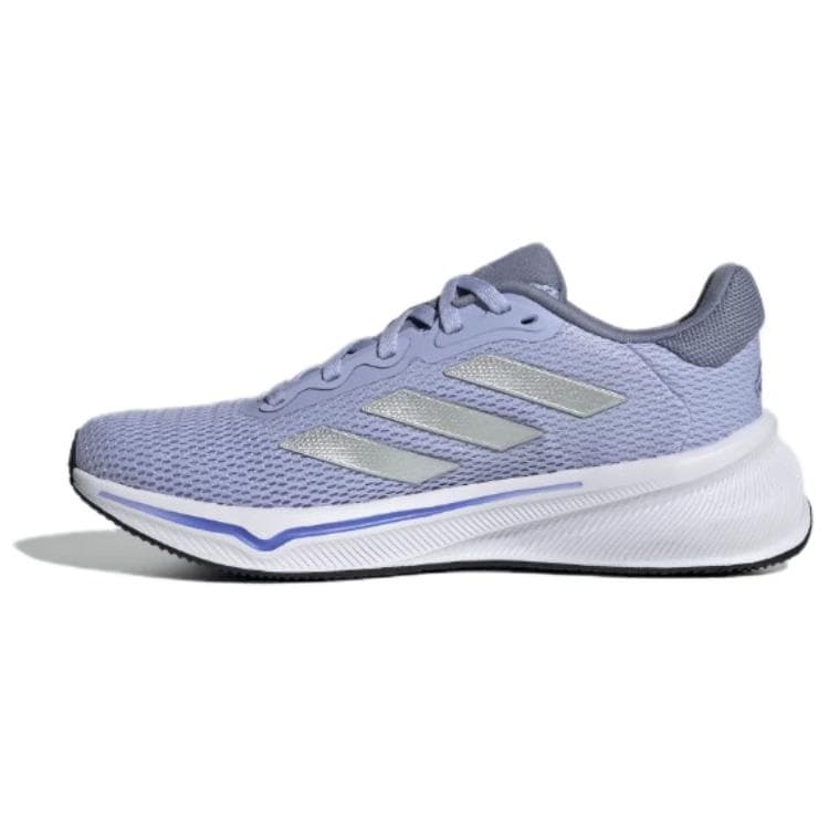 Кроссовки для бега Adidas Противоскользящие Износостойкие Низкие Беговые Кроссовки Женские Фиолетовые Серебряные - изображение 2