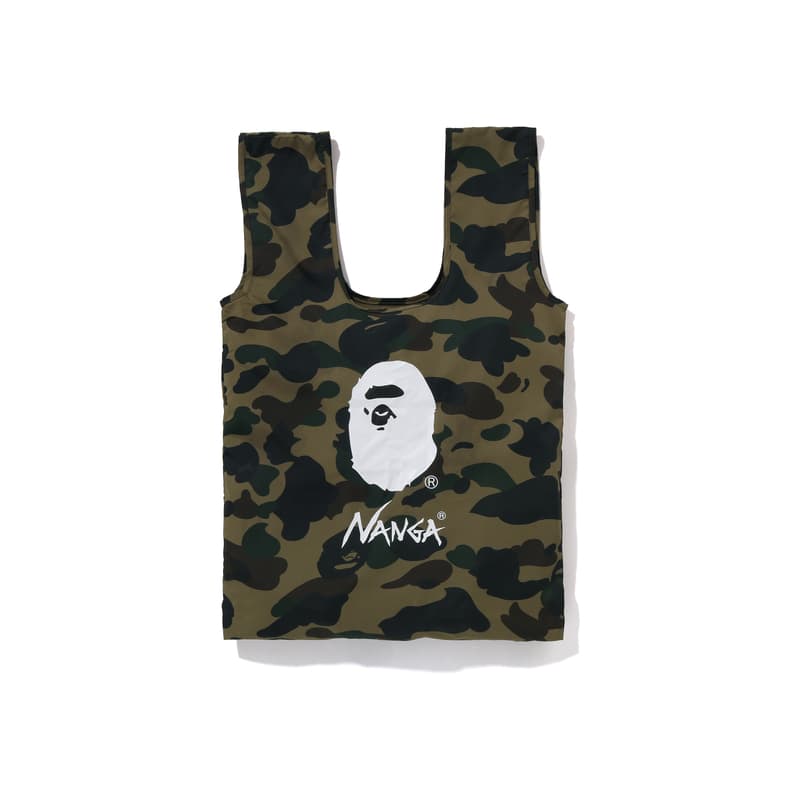 Сумка A BATHING APE NANGA Коллаборация Полиэстеровая ткань Сумка для покупок Стандартная (Стандартная) Унисекс Зеленая - изображение 1