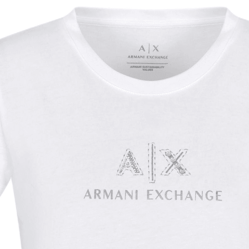 Футболка ARMANI EXCHANGEAE T Рубашка Женская Белая - изображение 2