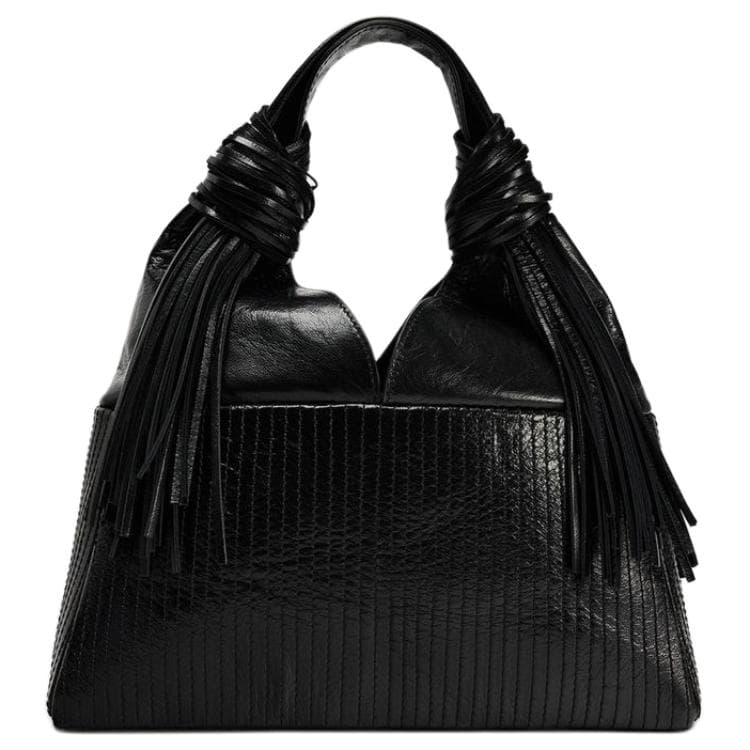Сумка ZARA AO YES Коллаборация Овчина Сумка Женская Черная - изображение 1