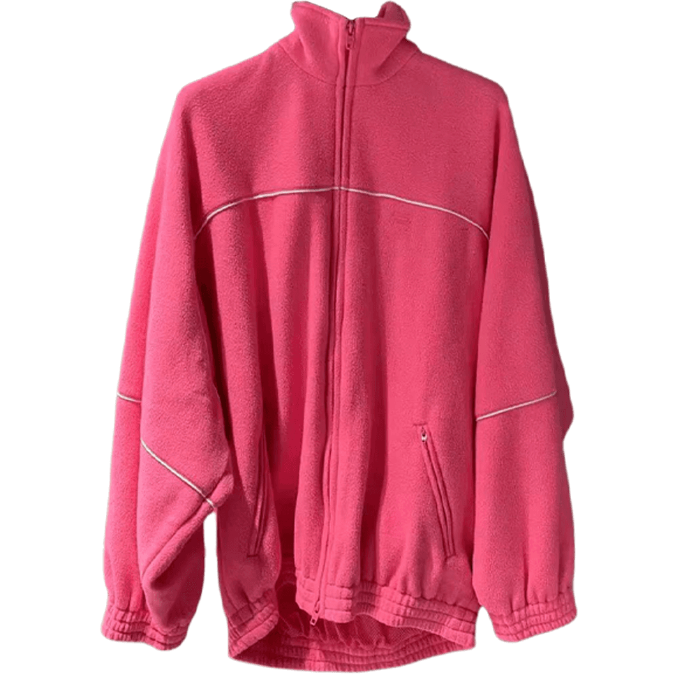 Куртка Balenciaga SS21 Reversible Fleece Jacket Fluorescent Pink - изображение 3
