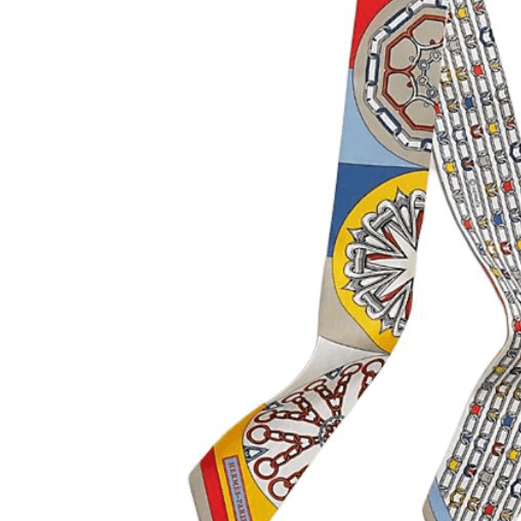 Платок HERMES Шарфы из шелка Тутового дерева Женские Желтый Красный - изображение 2