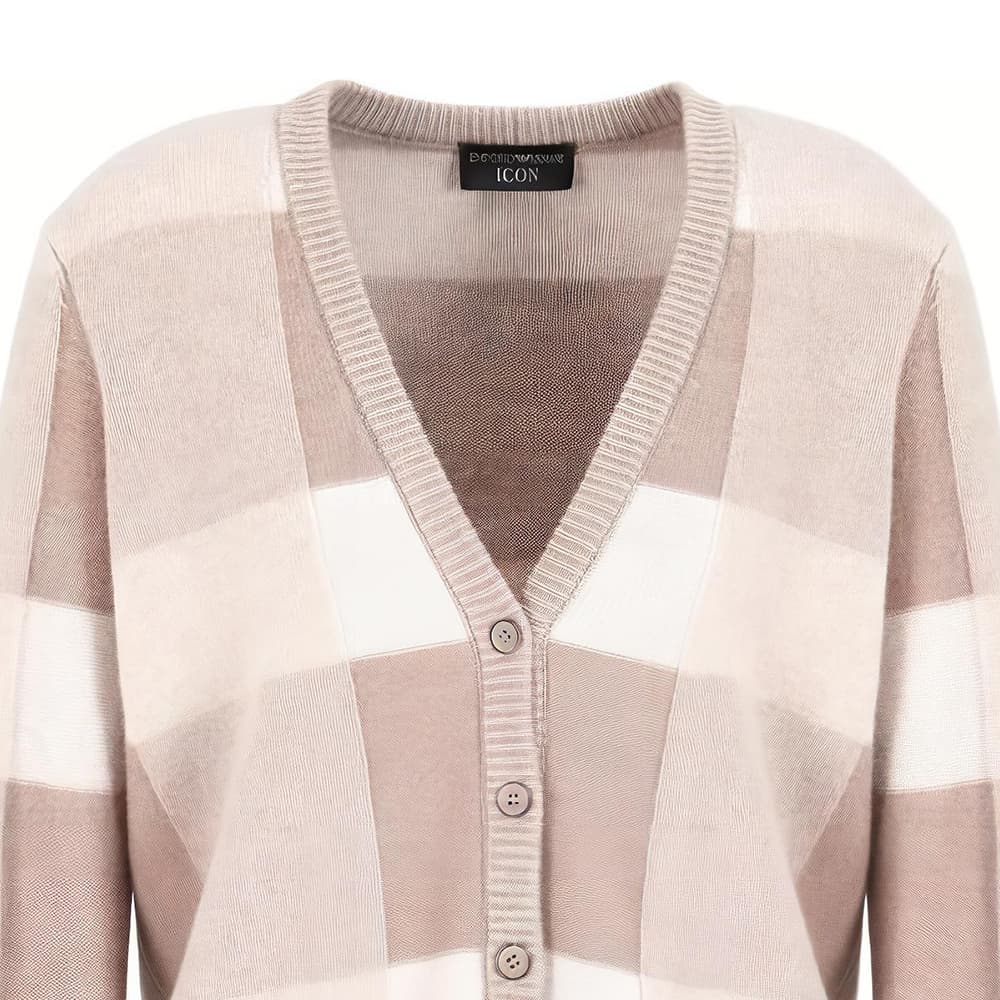 Кофта EMPORIO ARMANI FW24 Трикотаж Женский Бежевый - изображение 5