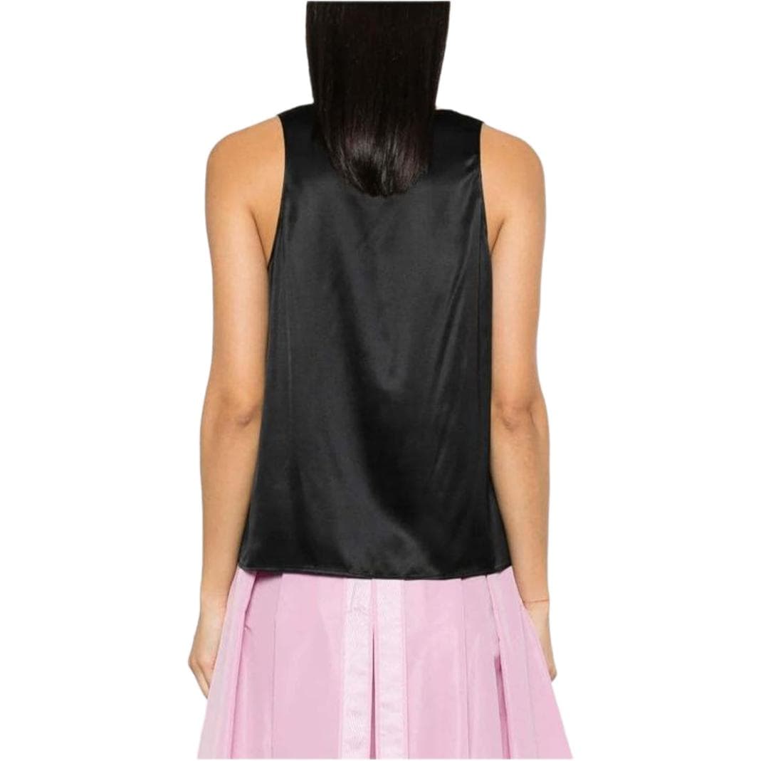 Майка PINKO Sleeveless Stretch Satin Top - изображение 3