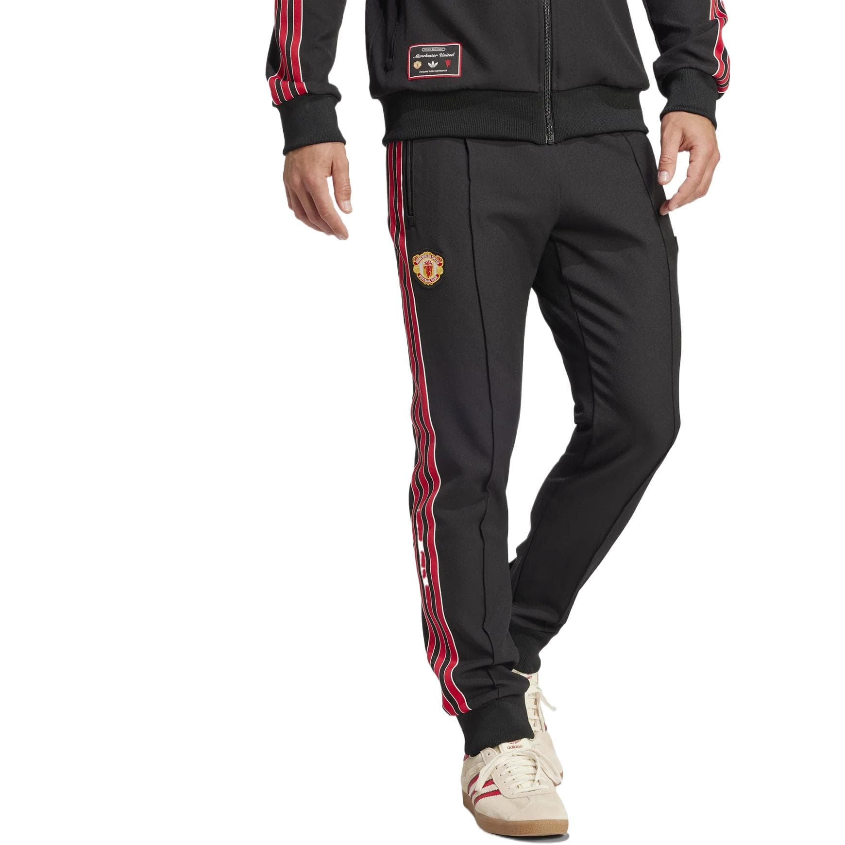 Штаны Adidas Originals Manchester United Bukser Повседневные Брюки Мужские Черные - изображение 2