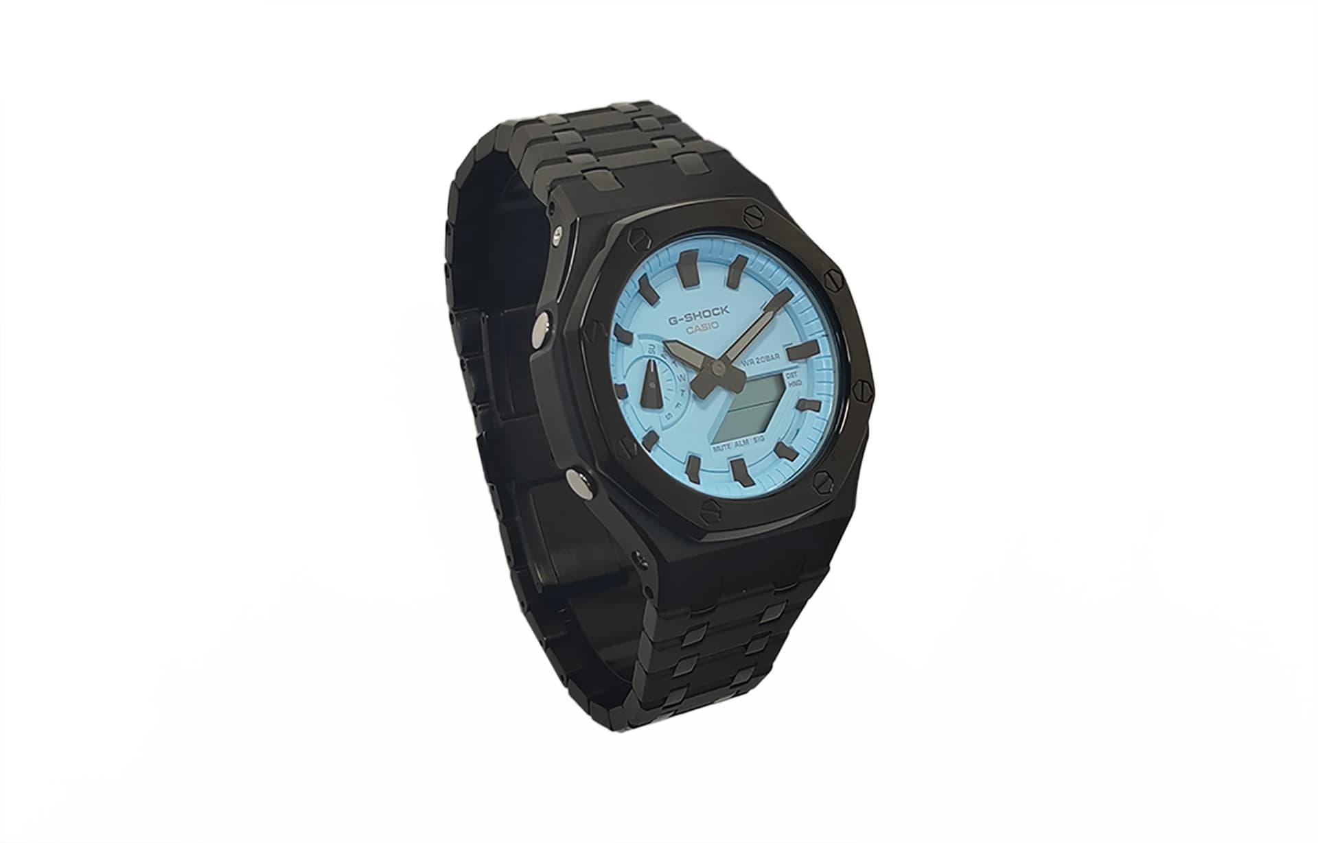 Часы CASIO GA-2100-2A2 Polished Black Blue - изображение 4
