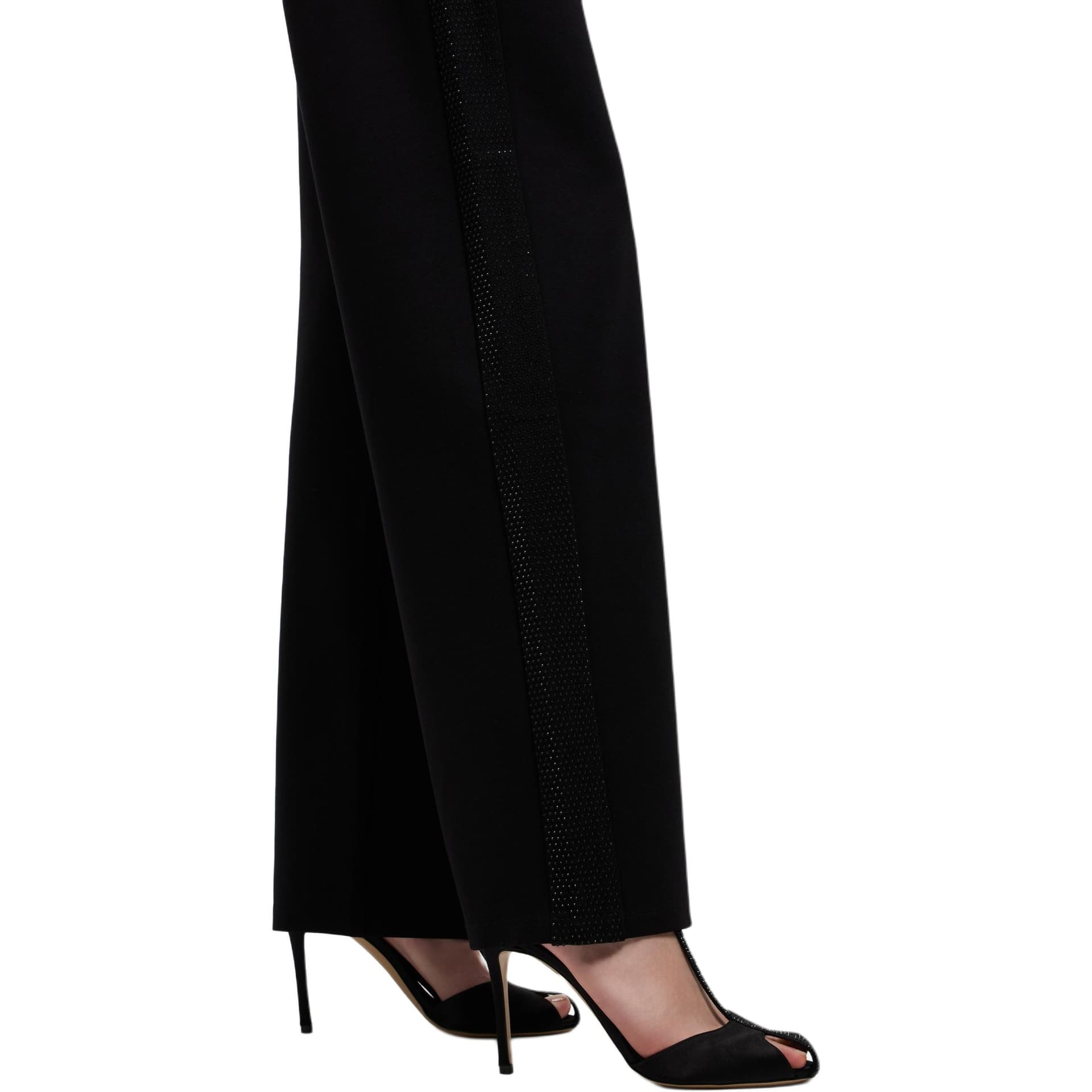 Штаны EMPORIO ARMANI SS25 Повседневные штаны Женские Черные - изображение 2
