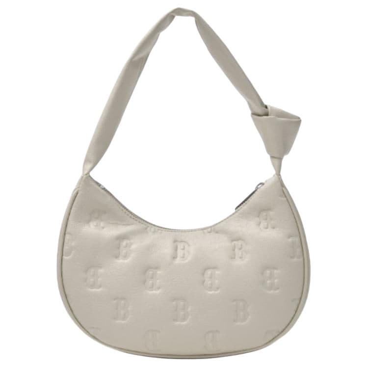Мини-сумка MLB Monogram Нью-Йорк Янкис Синтетическая кожа Сумка Сумки через плечо Женские Экрю - изображение 4