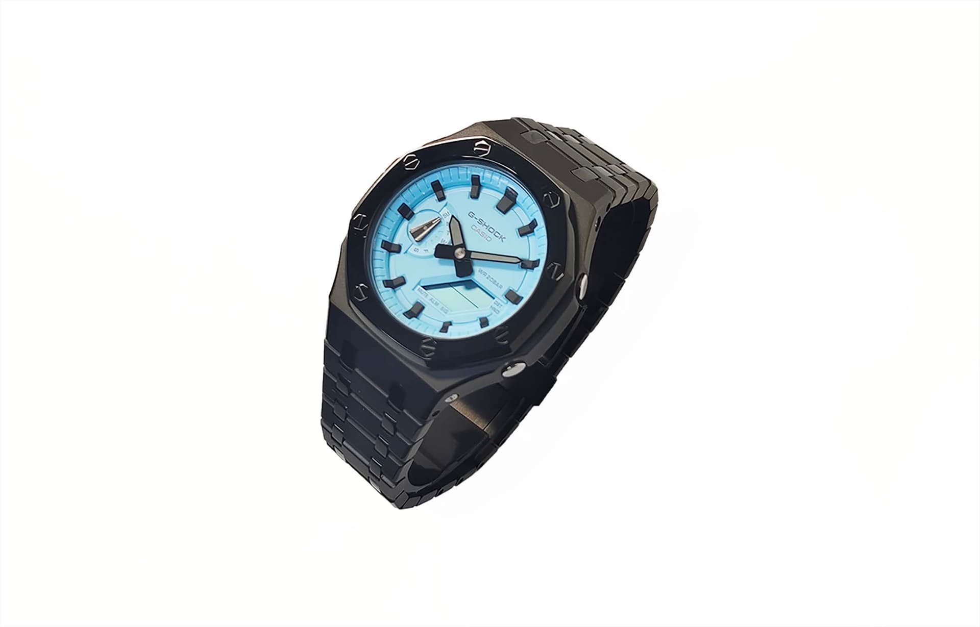 Часы CASIO GA-2100-2A2 Polished Black Blue - изображение 5
