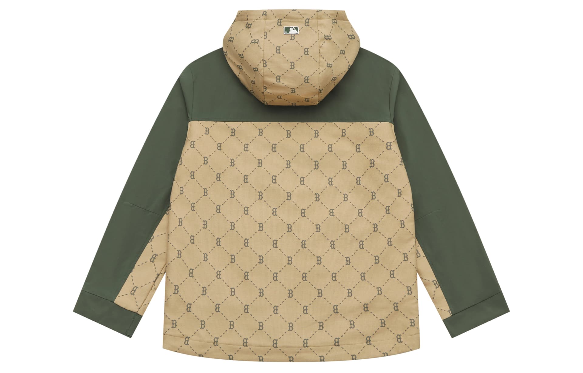 Куртка MLB MONOGRAM Коллекция Boston Red Sox SS25 Ветрозащитный Куртка Унисекс Темный хаки - изображение 2